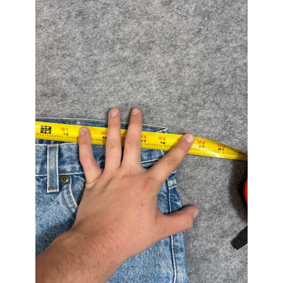 VINTAGE 90s Carhartt Jeans Mens 38x30 Blue Denim Straight Workwear Y2K Grunge - Picture 3 of 9